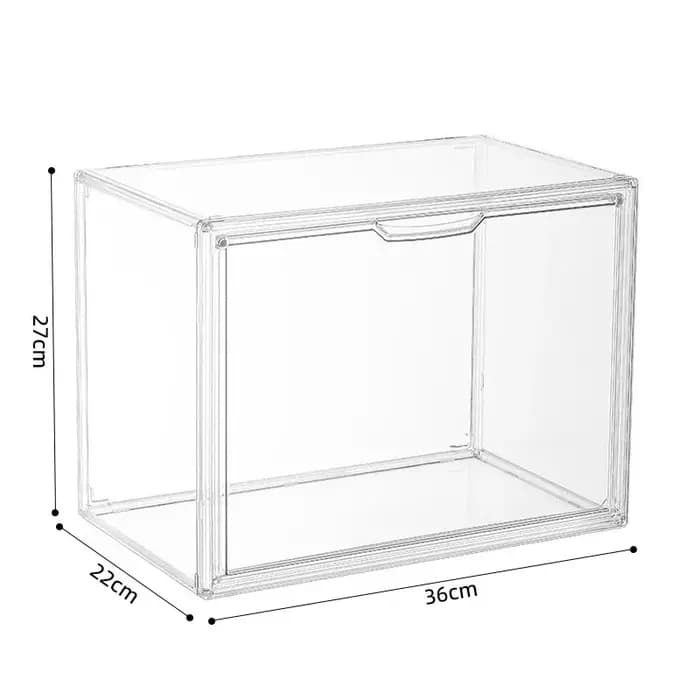 Boîte de rangement pour livres en acrylique, vitrine magnétique transparente, organisateur d'album anti-poussière, meuble de rangement pour la maison, support d'étagère au sol
