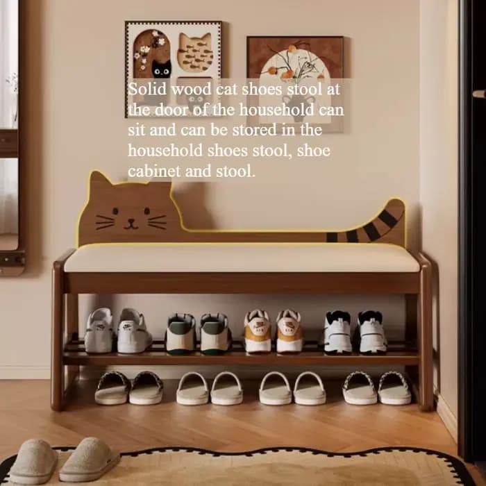Meuble à chaussures compact avec banc