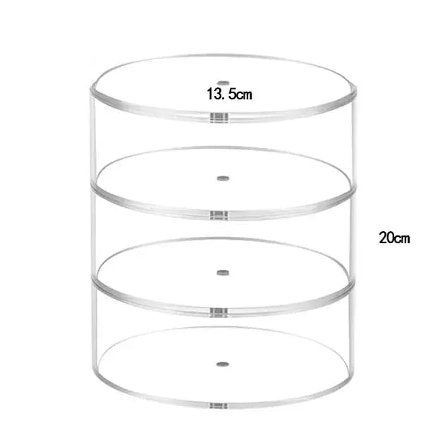 Boîte de rangement magnétique empilable cylindrique en acrylique transparent