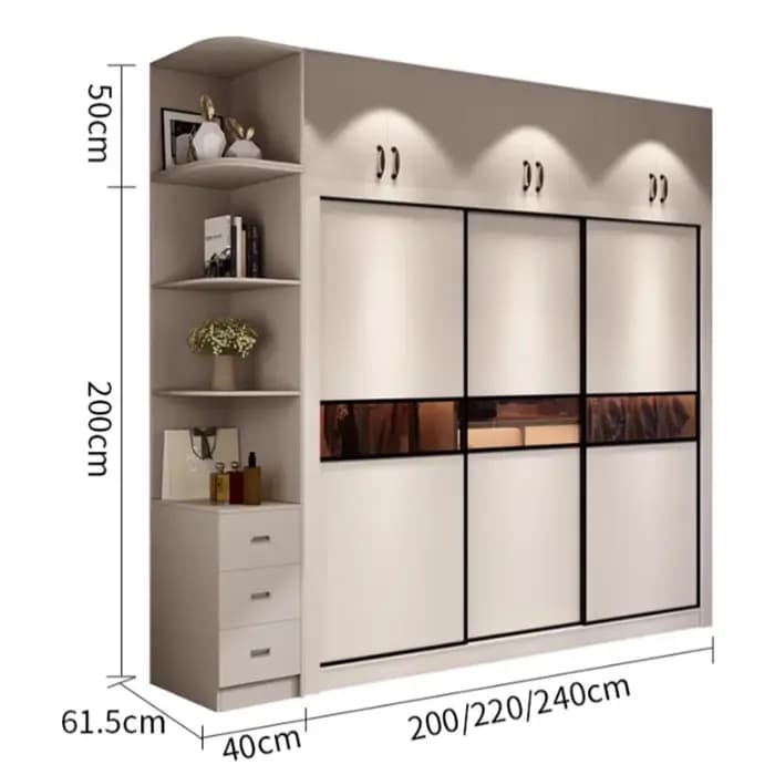 Armoire moderne en bois peu encombrante