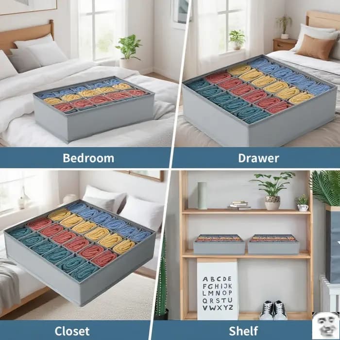Boîte de rangement pliable