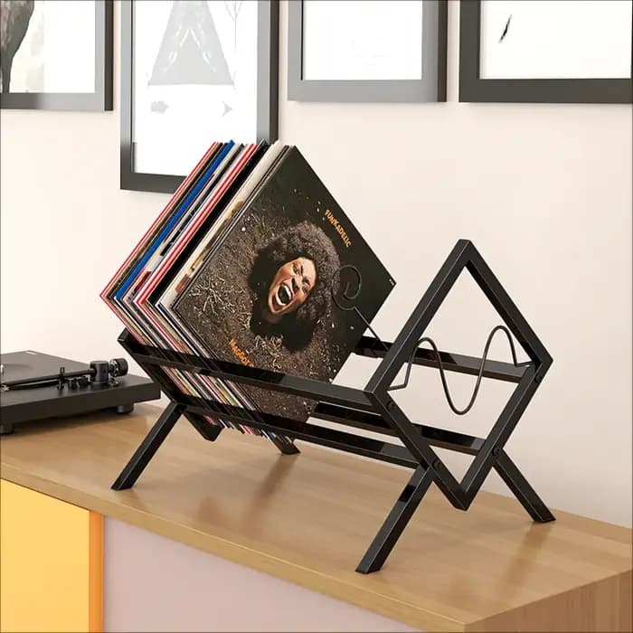 Porte-disques en vinyle pour livres de bureau