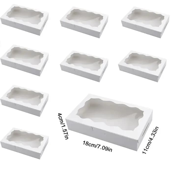 Coffret cadeau en papier kraft avec fenêtre transparente, parfait pour l'emballage, mariage, fête, n