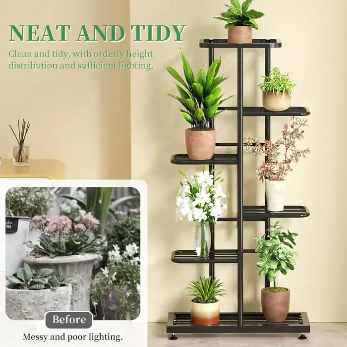 Étagères en fer pour plantes en pot