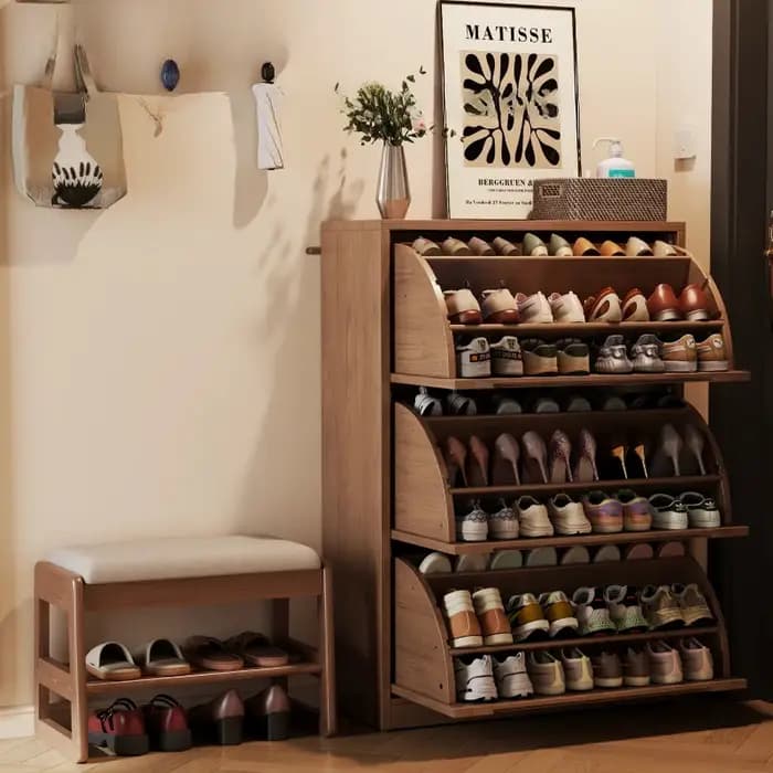 Meuble à chaussures chinois en bois
