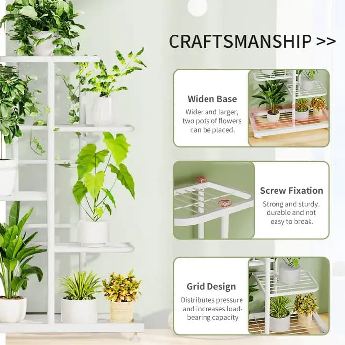 Étagères en fer pour plantes en pot
