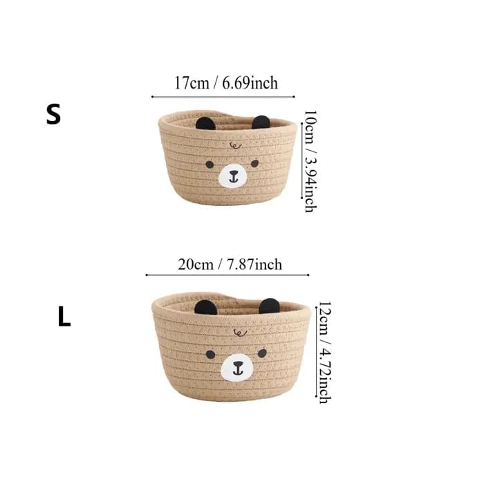 Paniers de rangement mignons en rotin tissé, décoration de chambre à coucher, étui de rangement pour