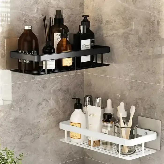Étagère de salle de bain, organisateur de rangement de cuisine, support à shampoing en alliage d'aluminium, étagère de douche, accessoires de salle de bain, étagère sans perçage