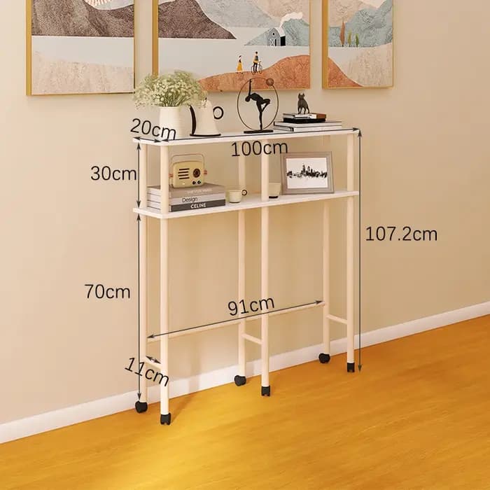 Support de rangement pour espace de chevet étroit, armoire latérale de canapé mince, rangement Compact pour chambre à coucher, organisateur Long d'espace, étagère de chevet compacte