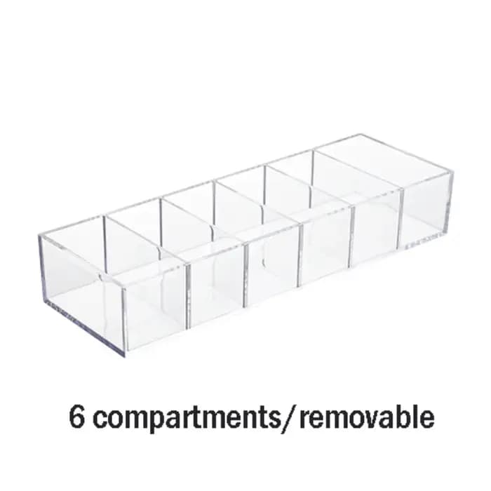 Boîte de rangement transparente en acrylique pour cosmétiques, porte-maquillage, organisateur de maq
