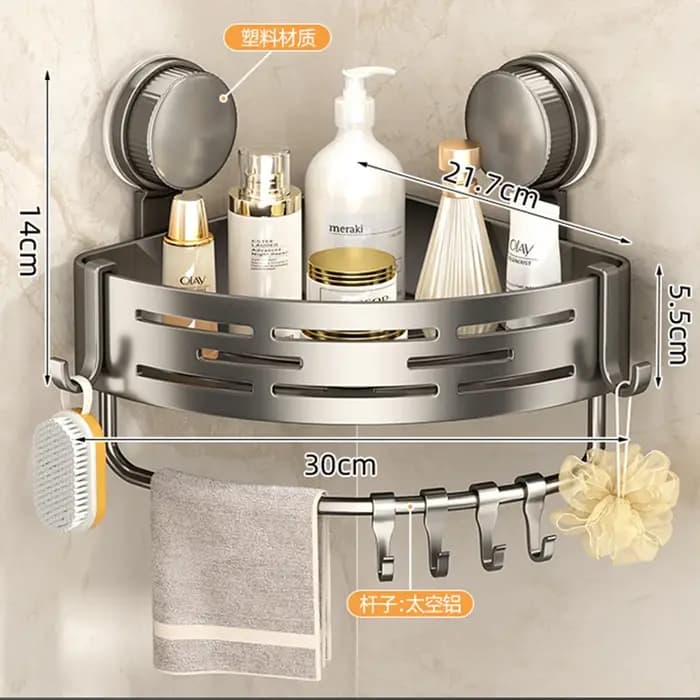 AOBT type ventouse support de rangement pour toilettes poinçon gratuit triangle trépied de toilette étagère