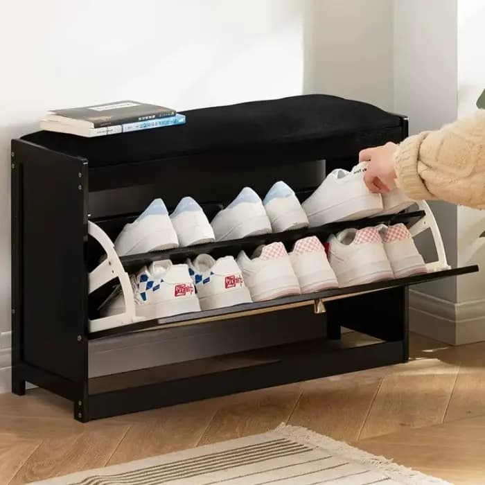 Étagère à chaussures peu encombrante