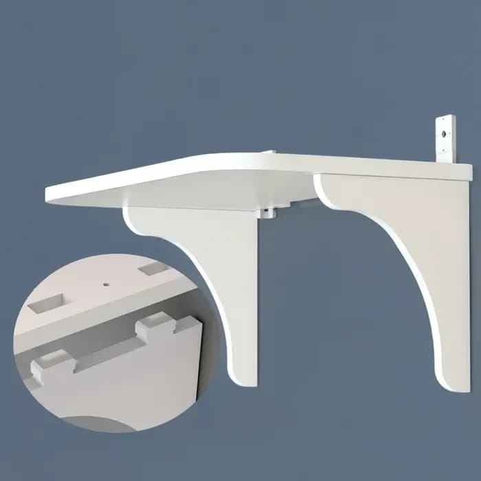 Étagère murale flottante avec crochet Routeur Caméra Barre d'alimentation Projecteur Décodeur Support de rangement suspendu Organisateur de bureau à domicile