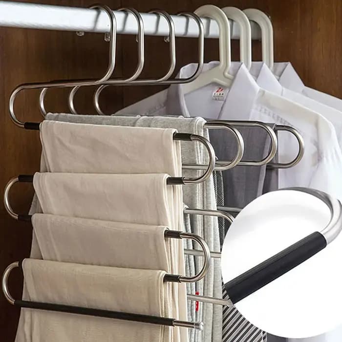 Porte-pantalon en acier inoxydable 1/2/3 pièces