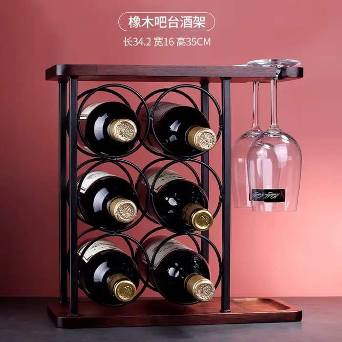 Casier à vin en bois de Style européen, présentoir de bouteilles de vin Simple et élégant, décoratif
