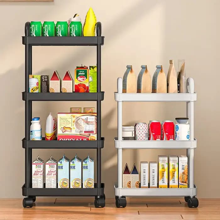 Petit chariot de rangement multi-niveaux mobile pour la maison