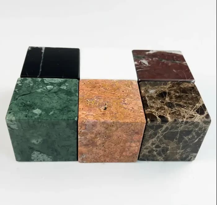 Blocs de cubes en pierre de marbre naturel 50x50x50mm