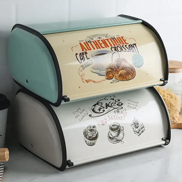 Boîte à gâteau en métal rétro
