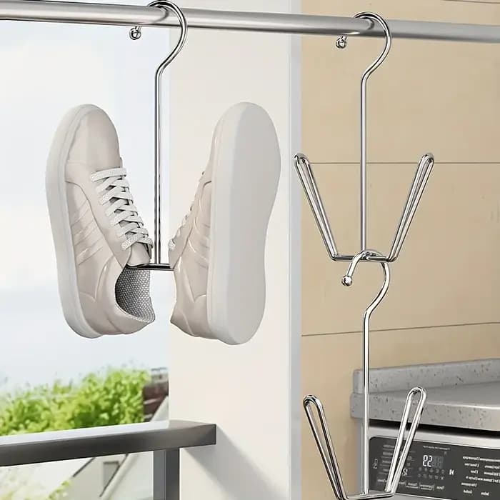 Cintre à chaussures en acier inoxydable T1 avec crochet