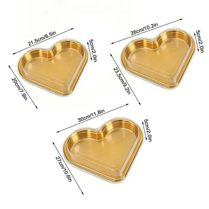 Boîtes de rangement pour collations en forme de cœur avec couvercle
