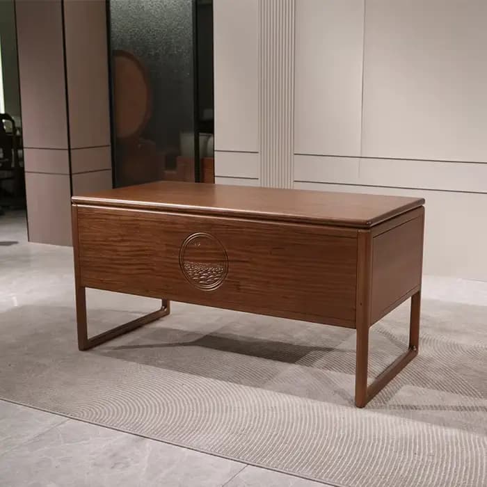 Table de bureau informatique avec tiroirs