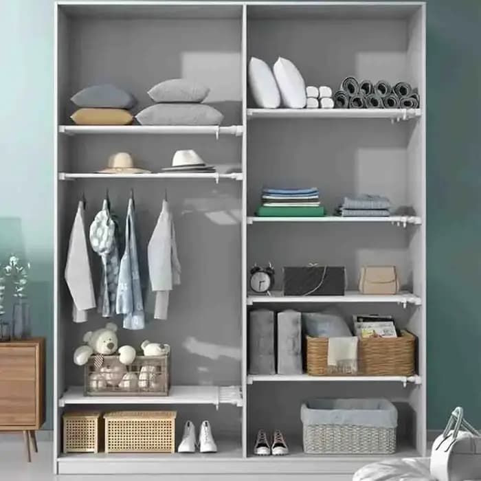 Étagère de rangement murale réglable pour armoire