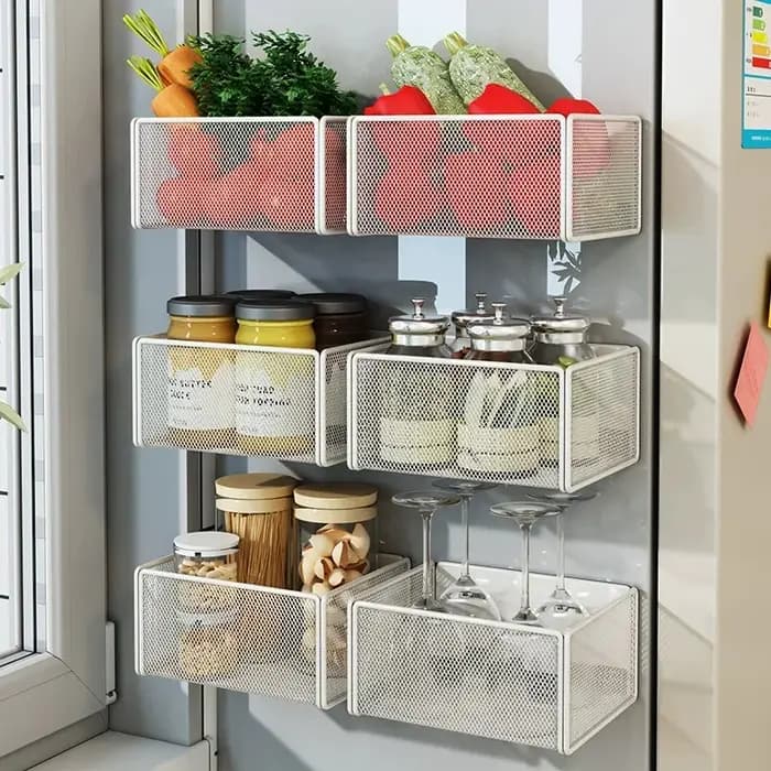 Panier de rangement suspendu magnétique pour épices