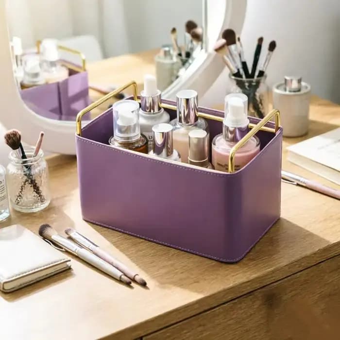 Boîte de Rangement Créative en Cuir Haut de Gamme