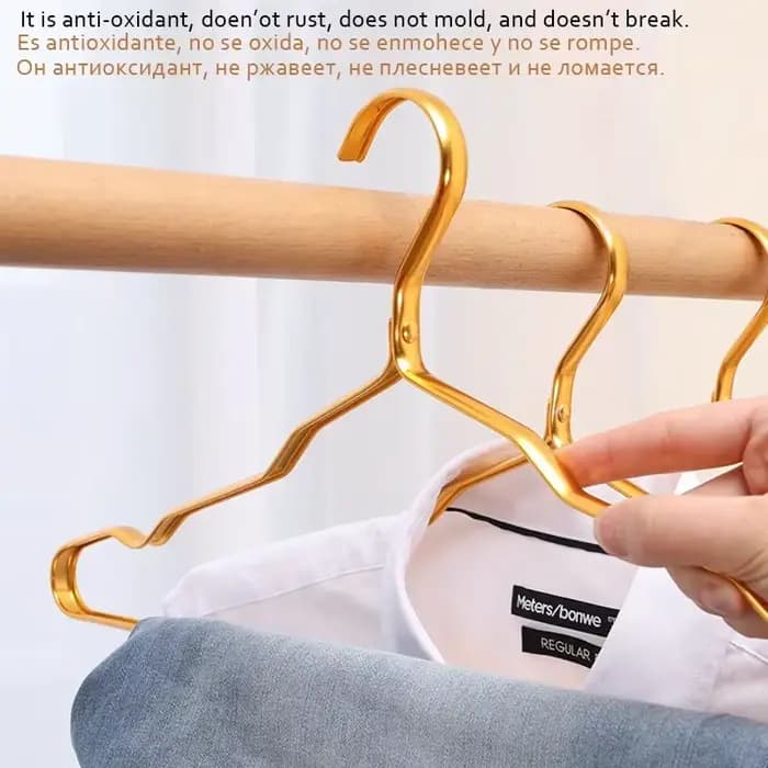 Porte-vêtements en aluminium, 10 pièces, cintres durables, antidérapants, en métal Durable, organisa