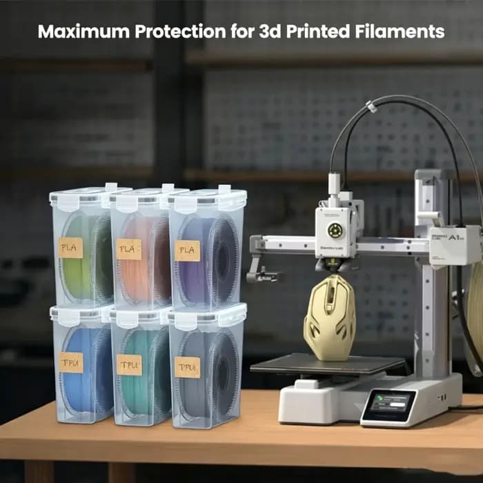 Armoire de rangement transparente anti-humidité et anti-poussière pour filament d'impression 3D avec joint d'étanchéité pour l'organisation