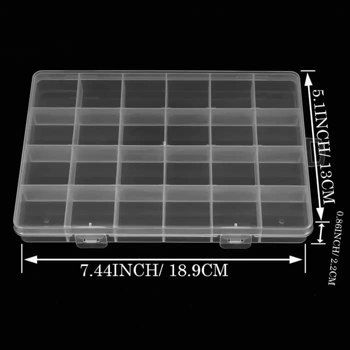 Boîte de rangement à 24 grilles