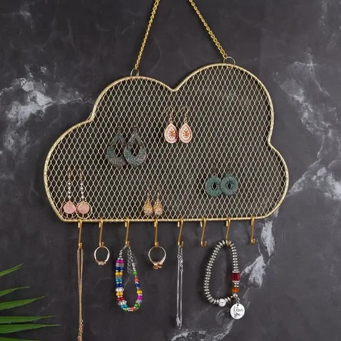 Organisateur de boucles d'oreilles en forme de nuages