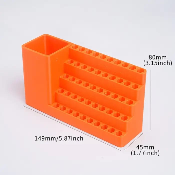 Boîte de rangement pour embouts de tournevis hexagonaux à 50 trous, support pour embouts de visseuse à chocs, boîte à outils durable pour le bricolage et l'atelier
