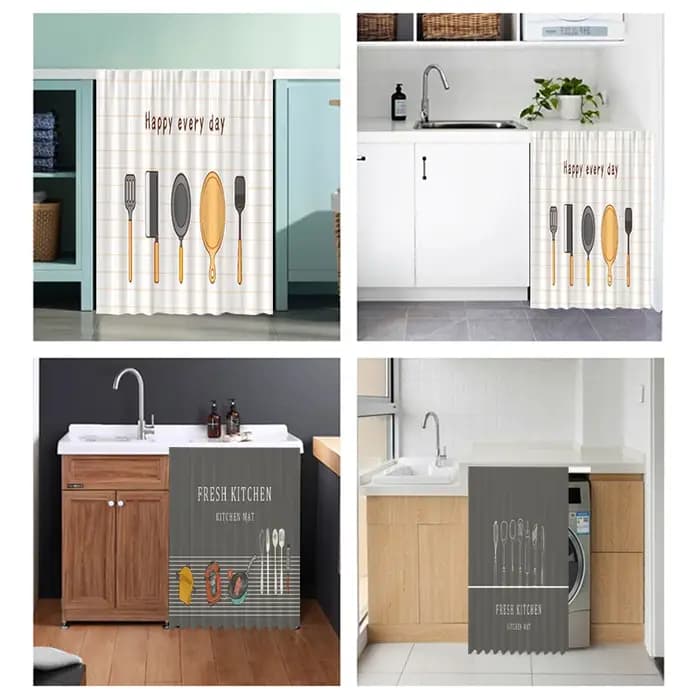 INS – rideau de couverture d'armoire de cuisine