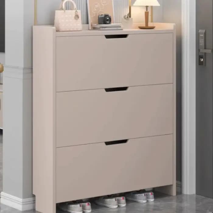 Meuble à chaussures moderne en métal blanc