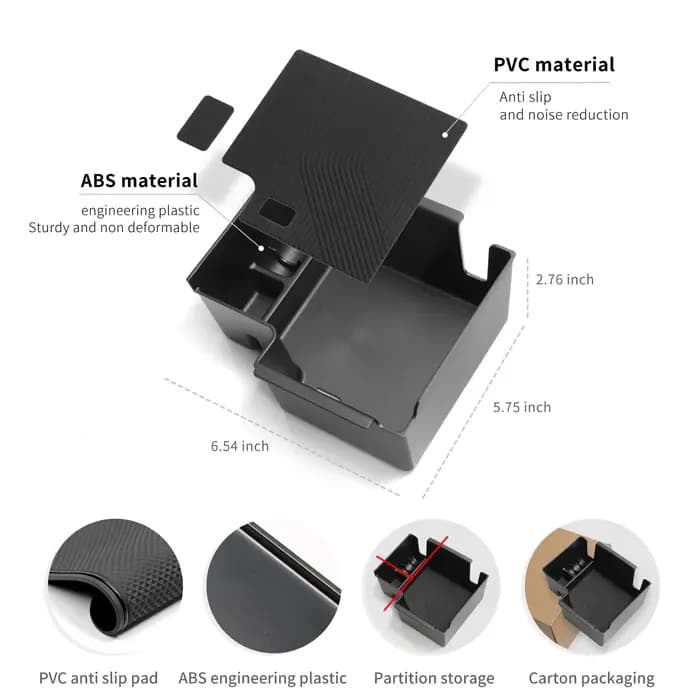 Boîte de rangement pour accoudoir de voiture Kia EV9 2024 – 2025