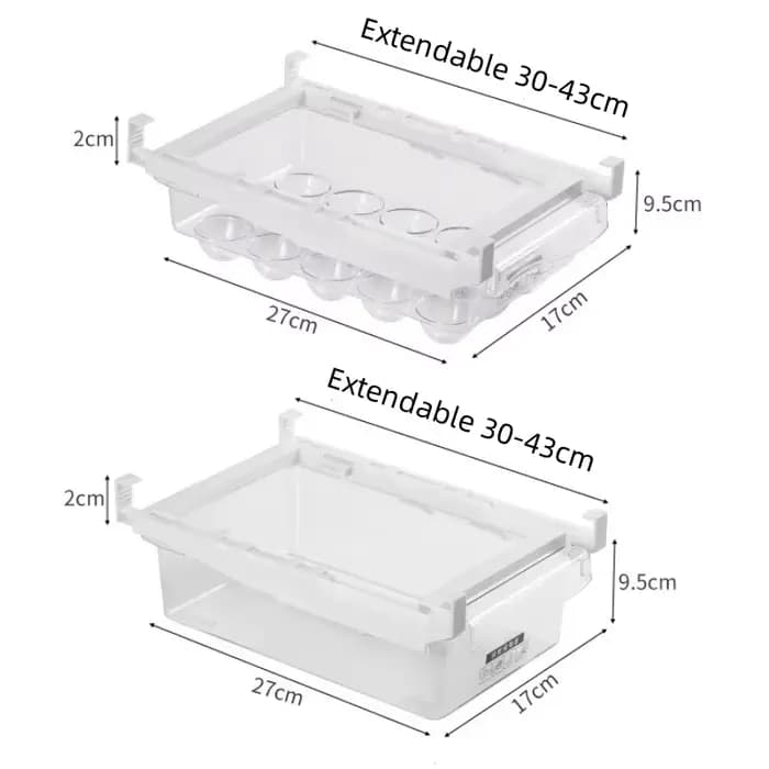 Boîte de rangement transparente pour tiroir de réfrigérateur
