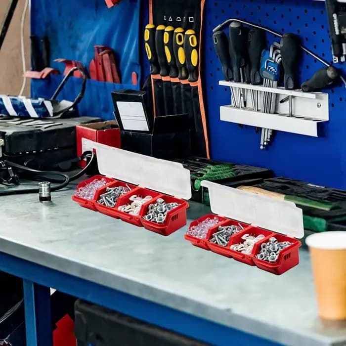 Boîtes de rangement en plastique à compartiments