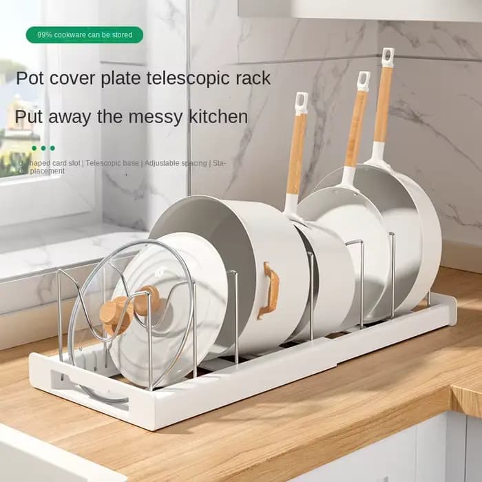 Support de rangement pliable pour ustensiles de cuisine et couvercles de casseroles