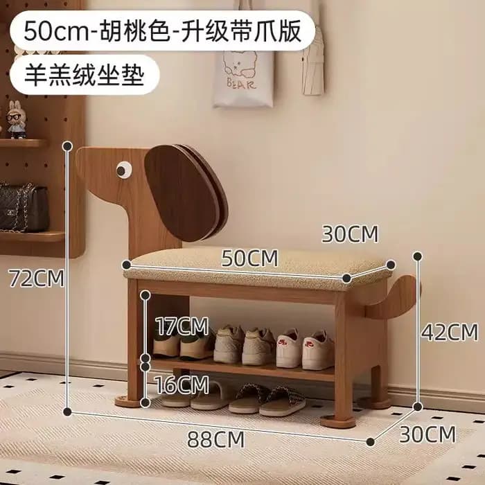 Meuble à chaussures compact avec banc