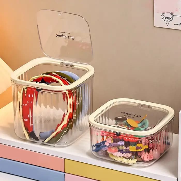 Boîte de rangement d'accessoires pour cheveux