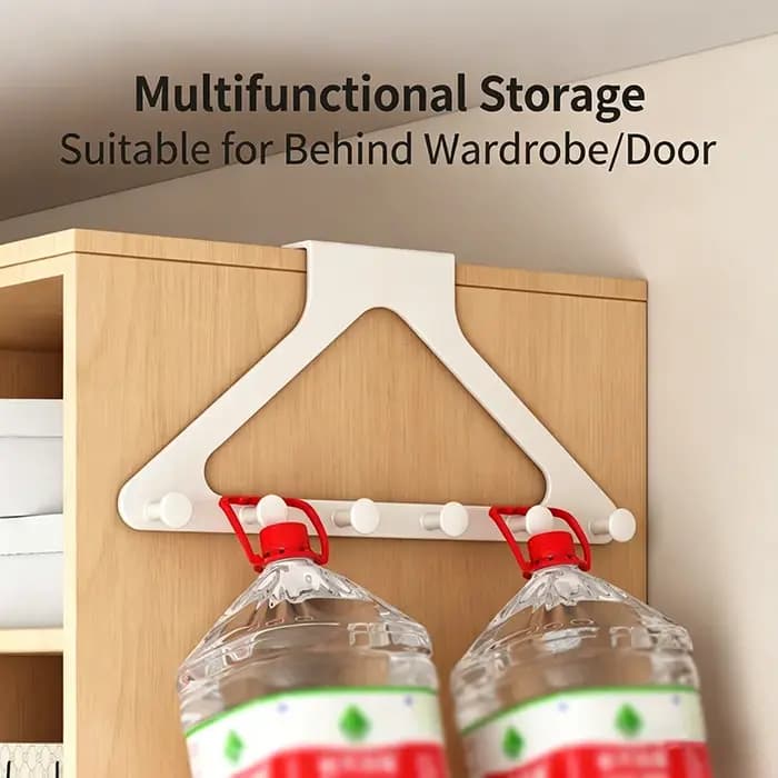 Porte-manteau d'angle triangulaire à suspendre sur la porte pour armoire