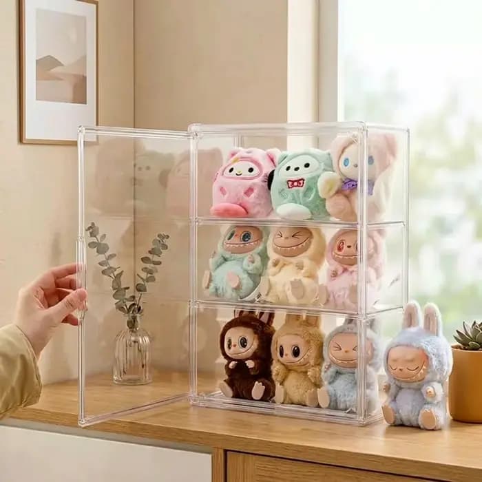 Boîte de rangement transparente avec compartiments