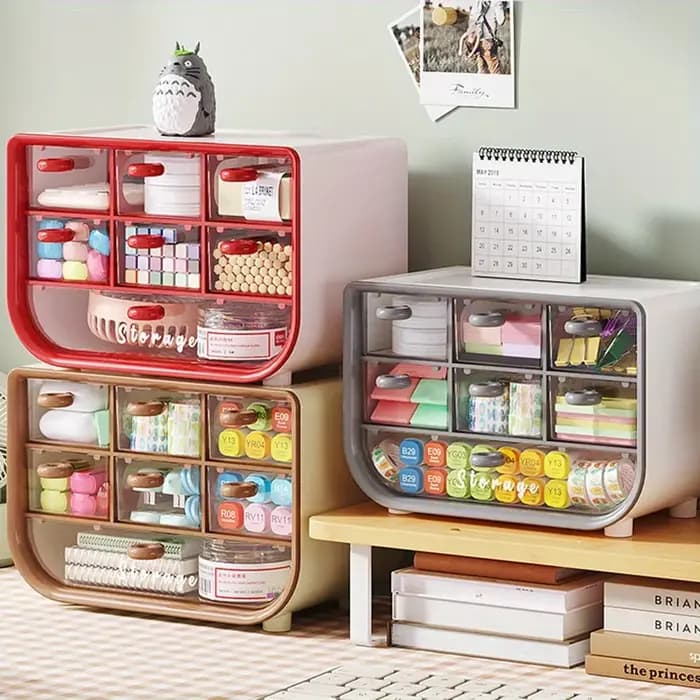 Nouvelle boîte de rangement de bureau pour bijoux et articles divers