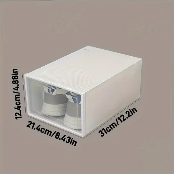 Organisateur de rangement pour chaussures transparent pliable