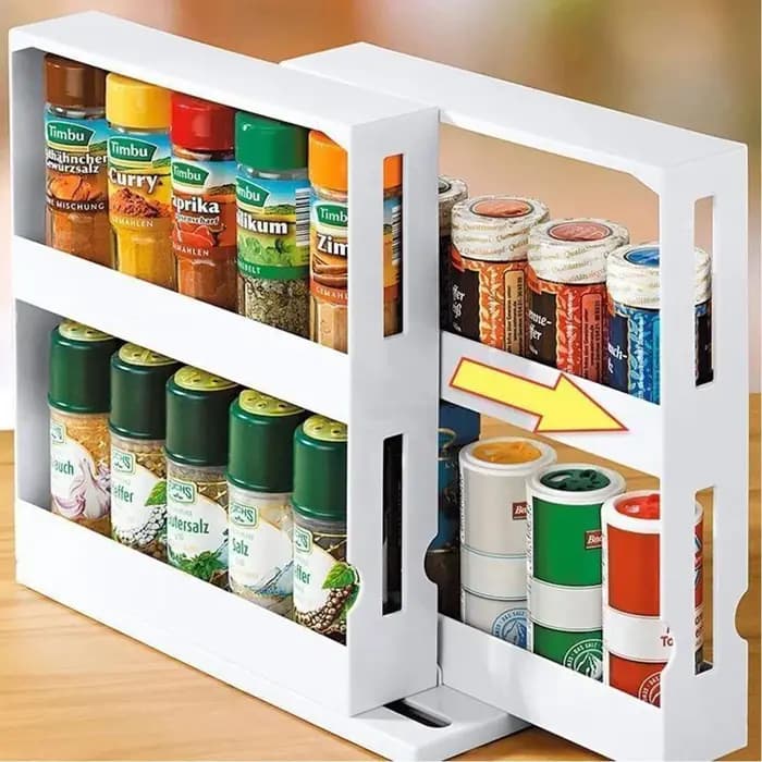 Armoire coulissante de rangement de cuisine à 2 niveaux