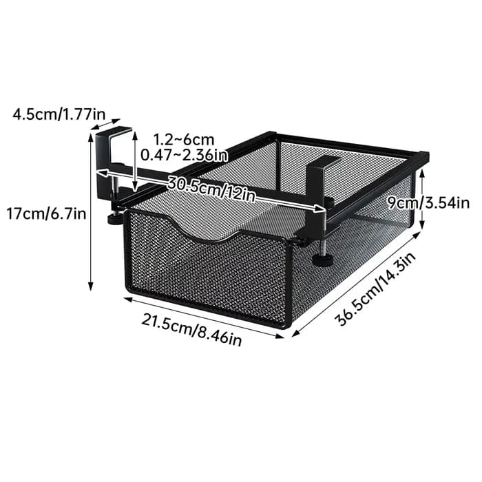 Tiroir sous le bureau avec tige, boîte de rangement Invisible sous le bureau, outil de Transformatio