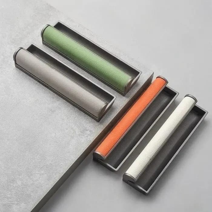 Poignée invisible pour porte coulissante de garde-robe, poignée encastrée, poignée dissimulée en cuir, poignée de tiroir, poignée de meuble, poignée de porte à encastrer.