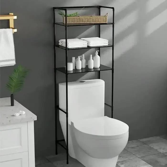 Étagère de rangement multi-niveaux pour toilettes