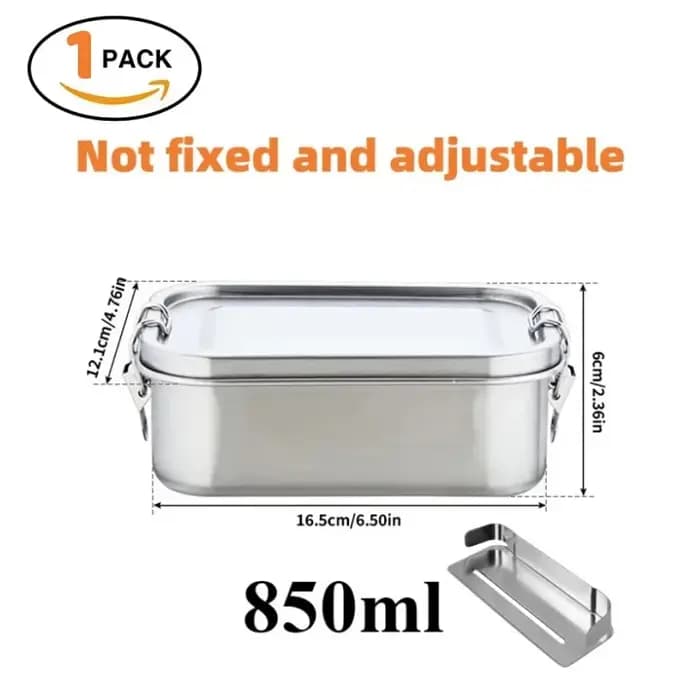 Boîte à lunch en acier inoxydable pour enfants et adultes, boîte bento portable anti-fuite, récipien